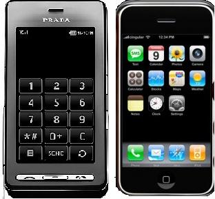 iphone versus Lg prada