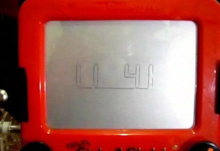 etch a sketch clock