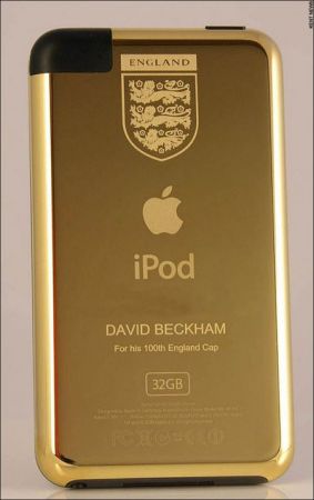 gold ipod beckham