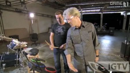 guitar hero iv drumkit vide