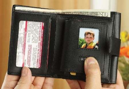 Portafoglio con portafoto digitale