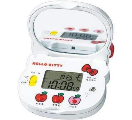 Hello Kitty Alarm Clock open