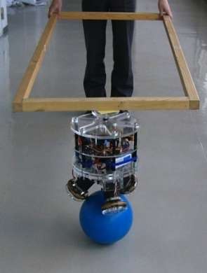 Robot equilibrista irribaltabile blu