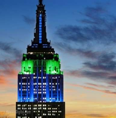 Empire State Building verde