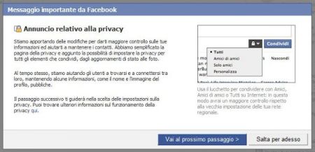 facebook scarsa privacy