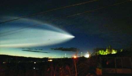 UFO sulla Cina cometa