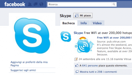 skype facebook accordo