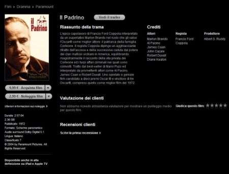 iTunes Store Film Padrino