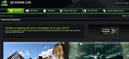 nvidia 3d vision live