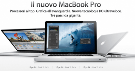 nuovi apple macbook pro prezzi