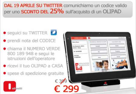 Tablet Olivetti Olipad concorso