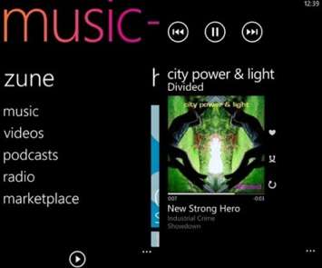 Windows Phone Mango musica