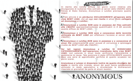 anonymous lulzsec smentita