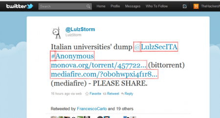 attacco hacker universita lulzstorm