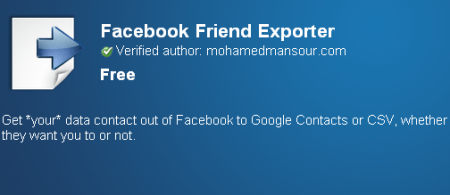 facebook freinds exporter