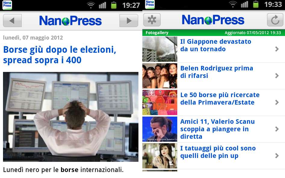Nanopress per Android