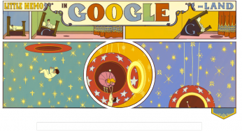 Google Doodle per Winsor McCay con il fumetto di Little Nemo