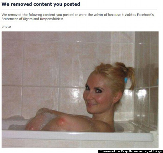facebook censura ragazza vasca da bagno