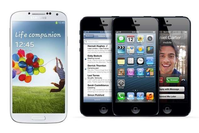 Samsung Galaxy S4 in un confronto con iPhone 5