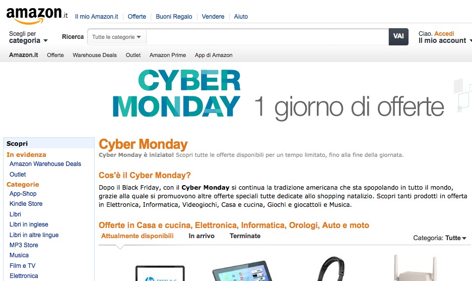 Amazon Cyber Monday 2013