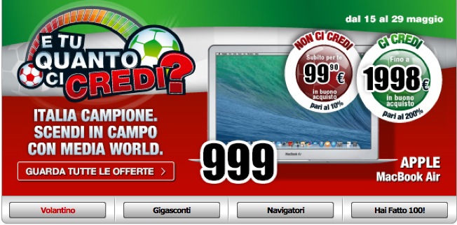 Promozione Mediaworld Mondiali 2014