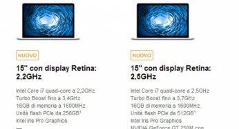 Macbook Pro Retina: nuovi prezzi e caratteristiche tecniche per il 2014