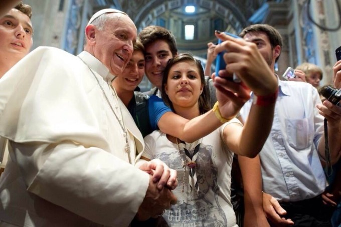 Selfie Papa Francesco