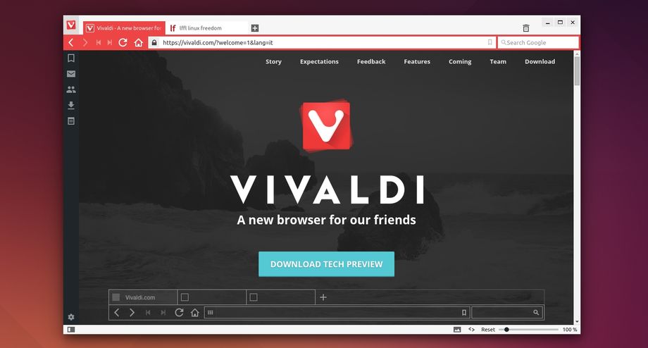 Vivaldi Browser in Ubuntu Linux