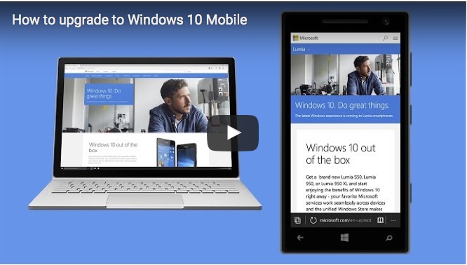 Aggiornare Windows 10 Mobile