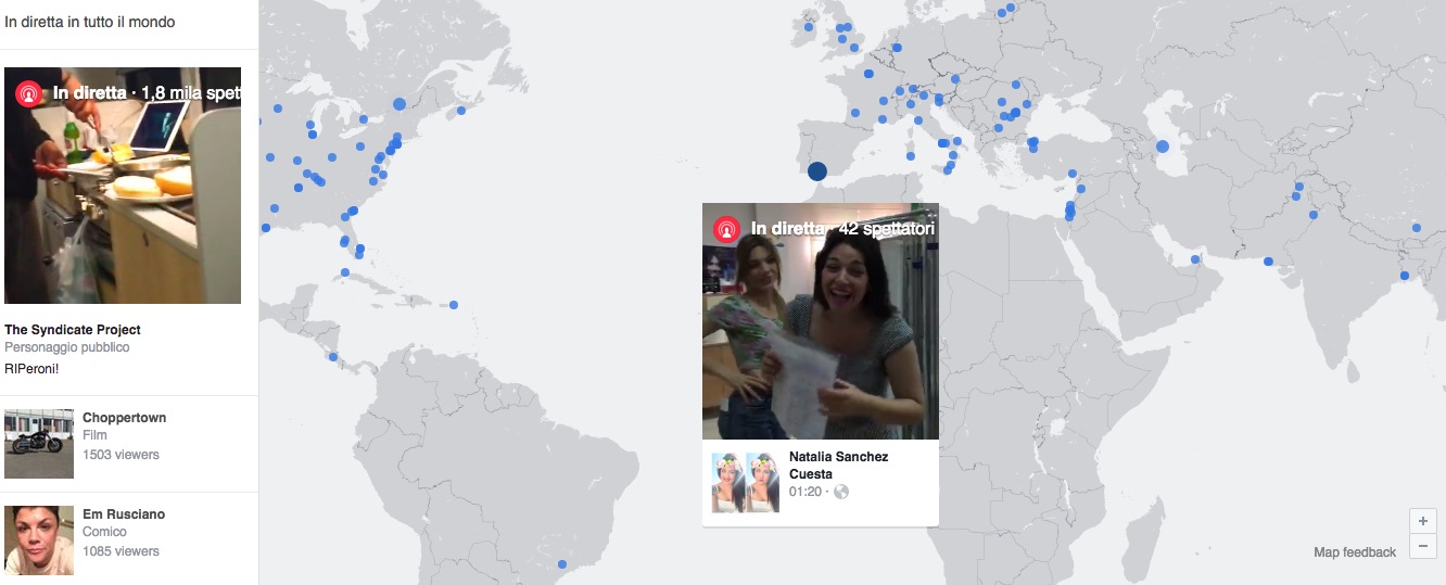 Facebook Live Map