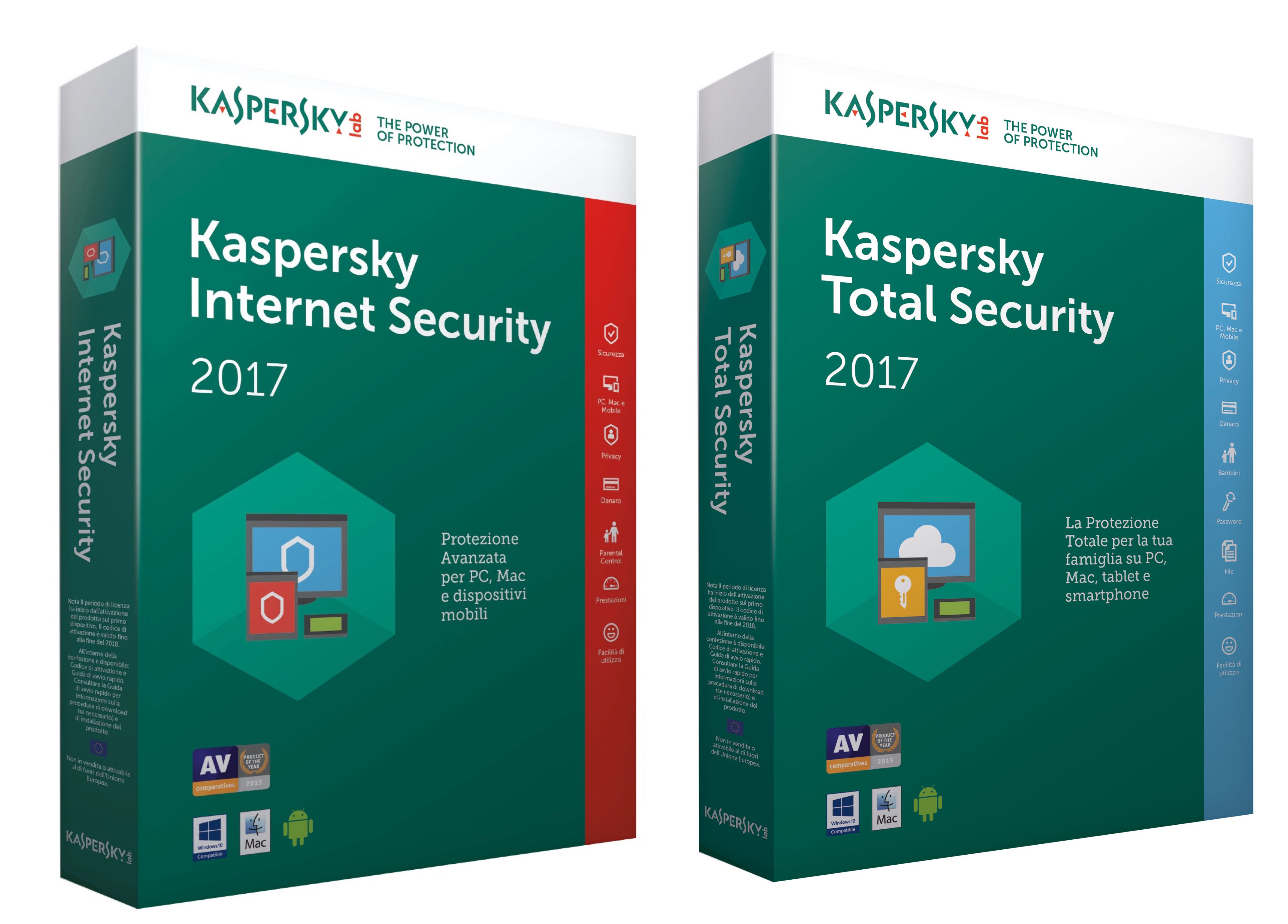 Kaspersky Internet Security 2017 e Total Security 2017