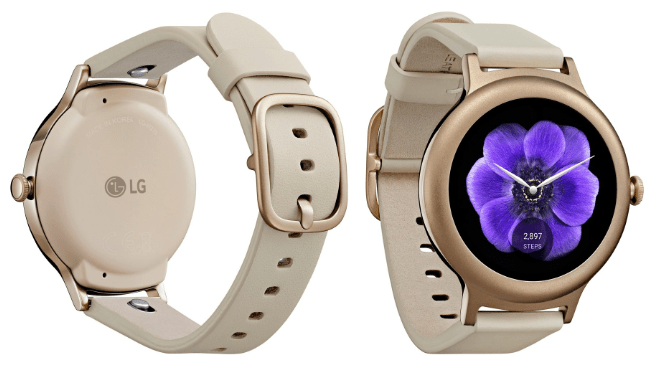 LG Watch Style in rose gold