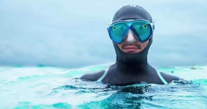 Occhiali Snapchat subacquei
