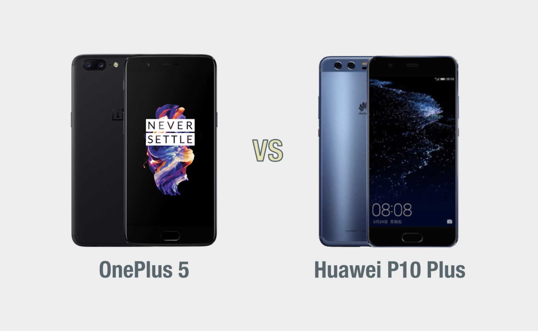 OnePlus 5 vs Huawei P10 Plus