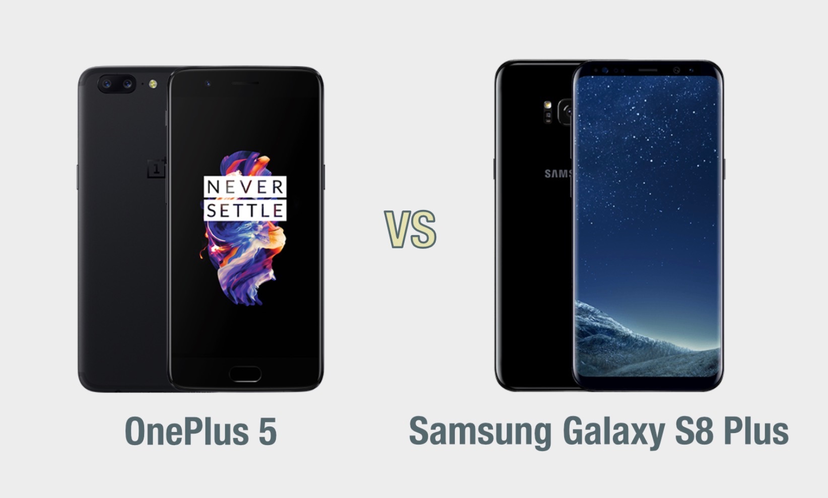 OnePlus 5 vs Samsung Galaxy S8 Plus