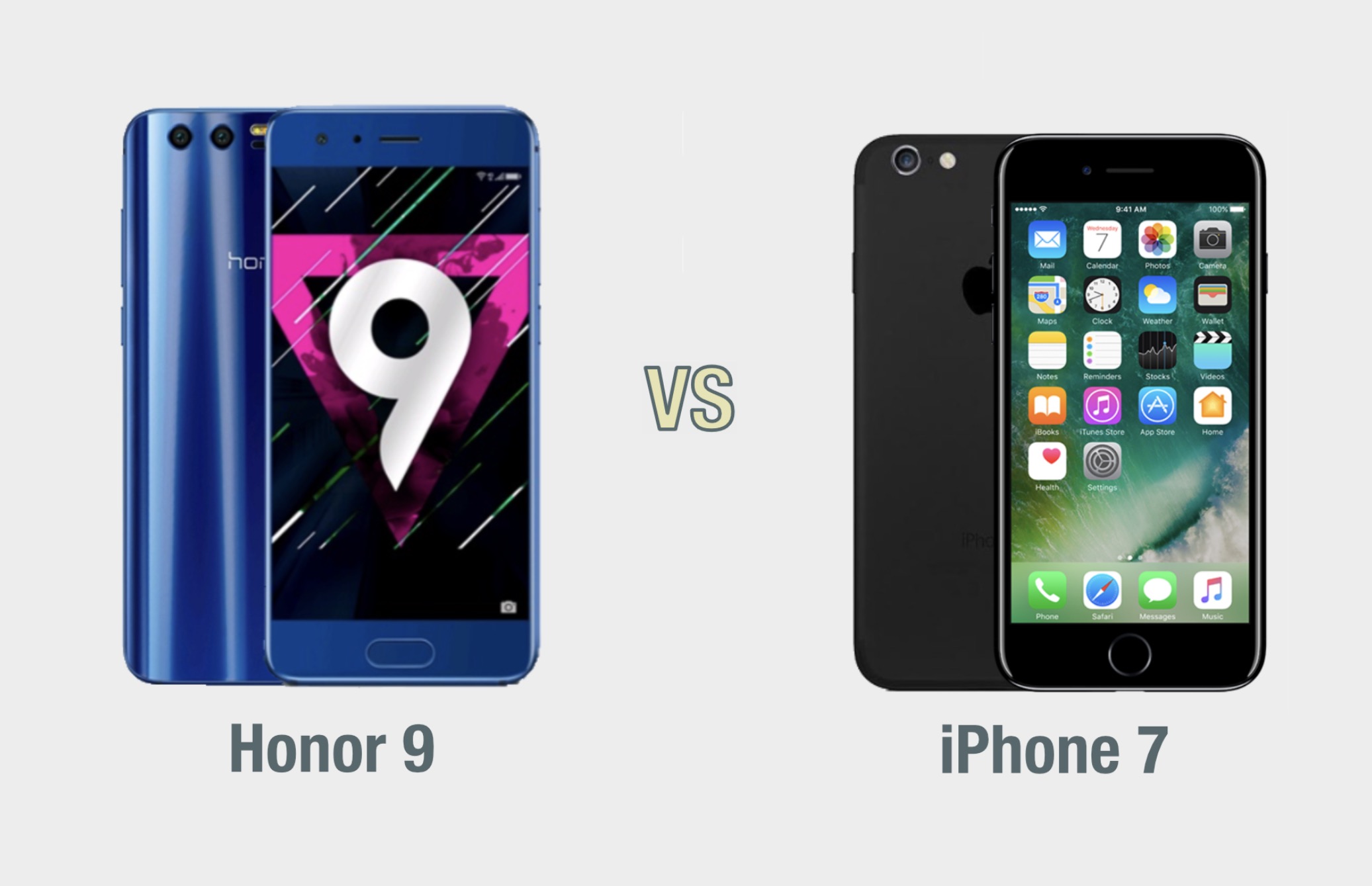 Honor 9 vs iPhone 7