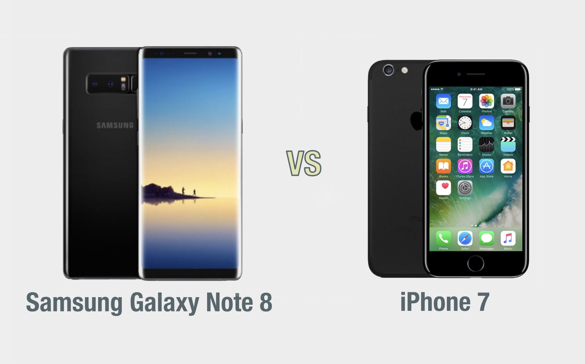 Samsung Galaxy Note 8 vs iPhone 7