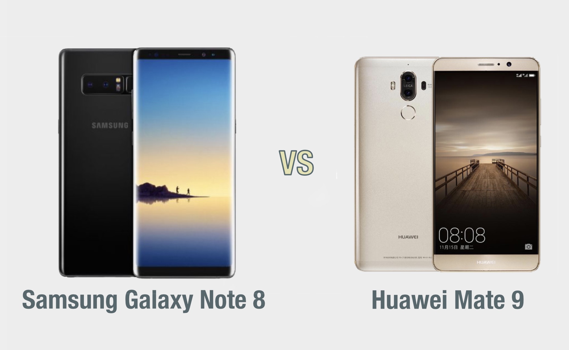 Samsung Galaxy Note 8 vs Huawei Mate 9