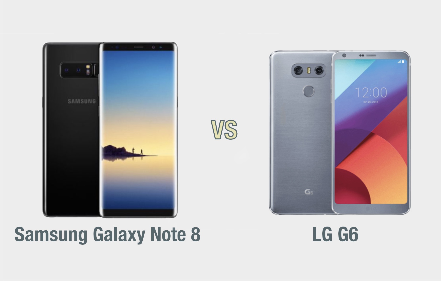 Samsung Galaxy Note 8 vs LG G6