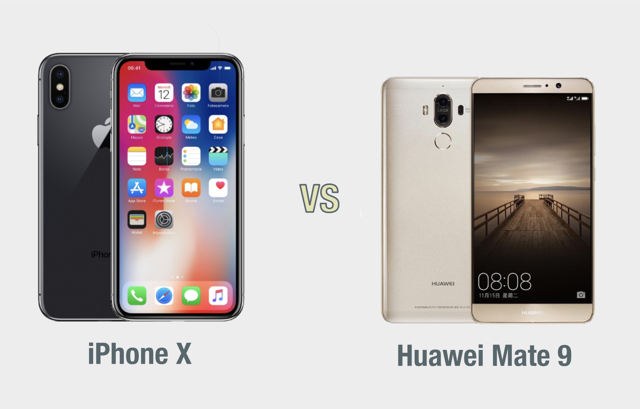 iPhone X vs Huawei Mate 9