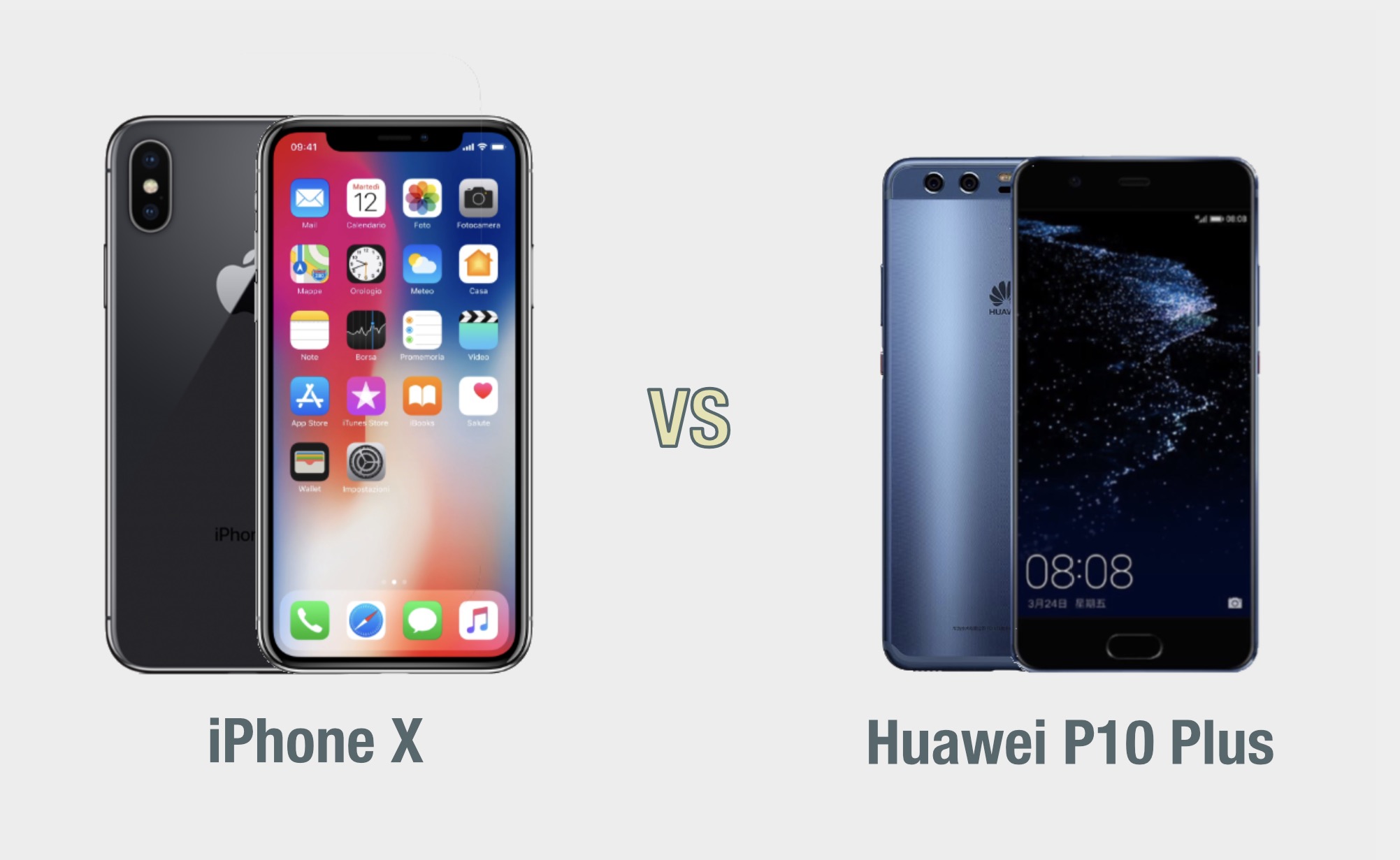 iPhone X vs Huawei P10 Plus