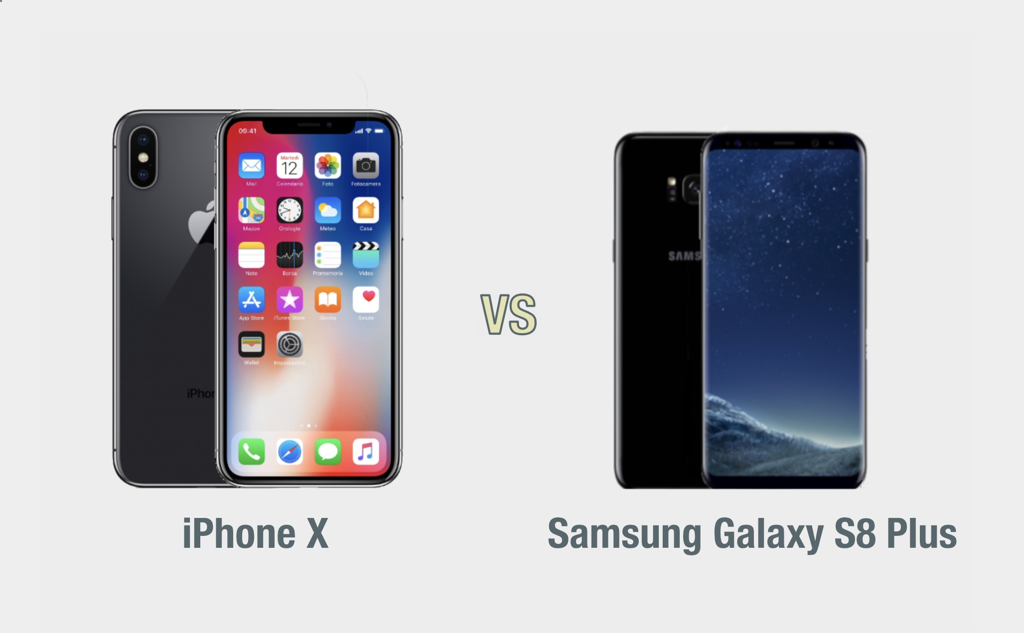iPhone X vs Samsung Galaxy S8 Plus