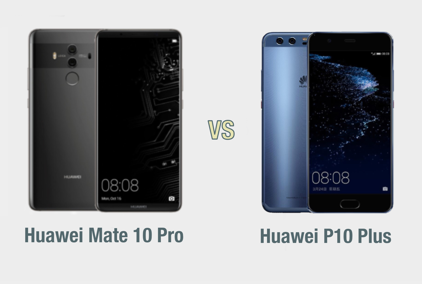 Huawei Mate 10 Pro vs Huawei P10 Plus