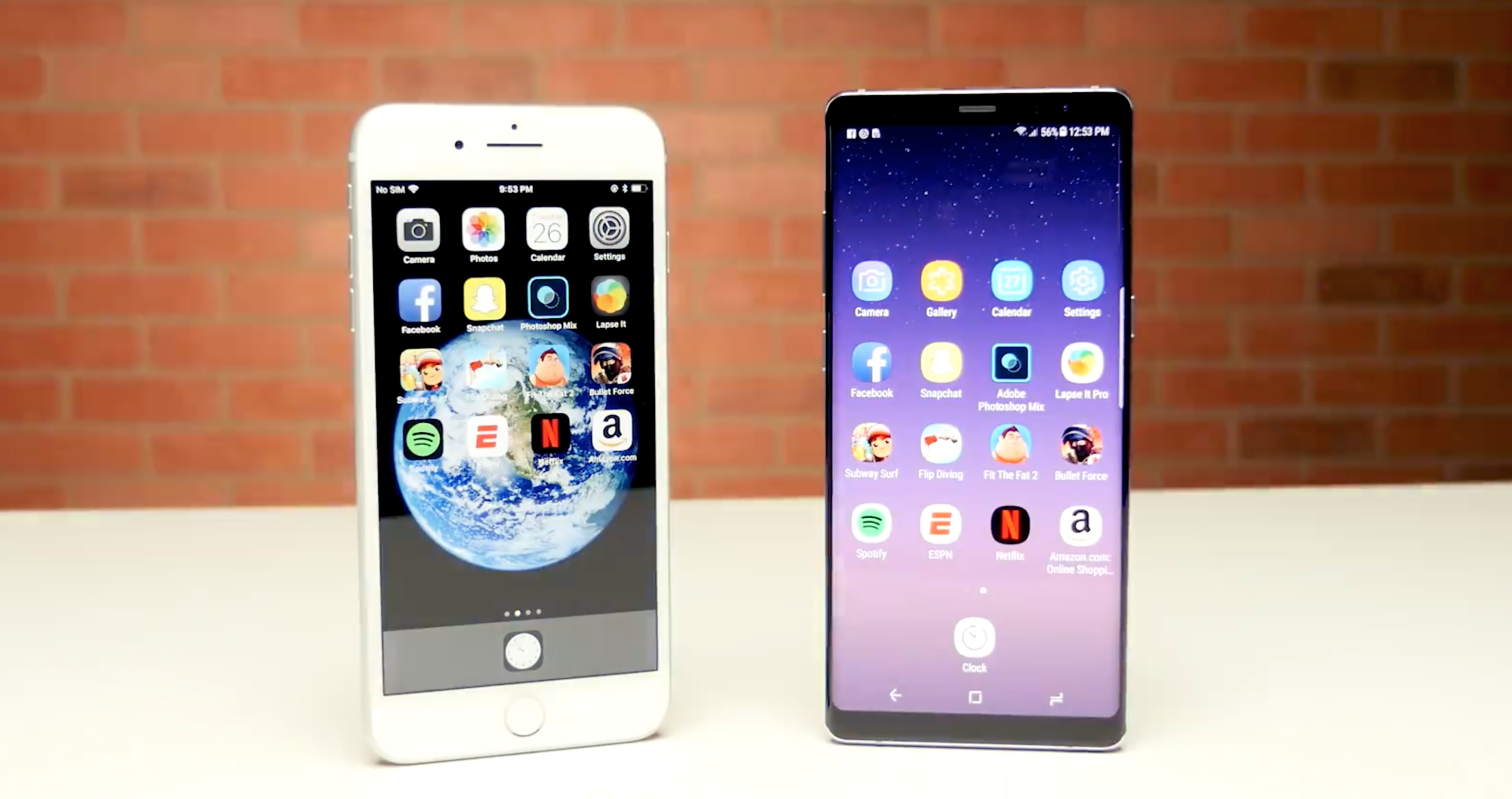 iPhone 8 Plus vs Galaxy Note 8 più veloce