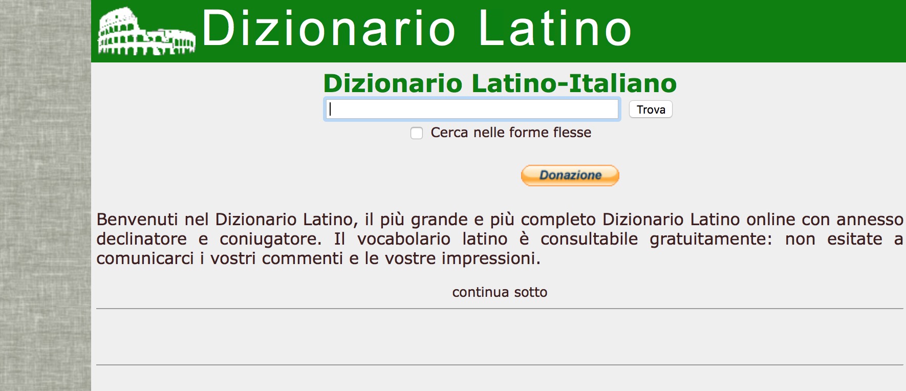 Dizionario latino: servizi web e risorse online - Tecnocino