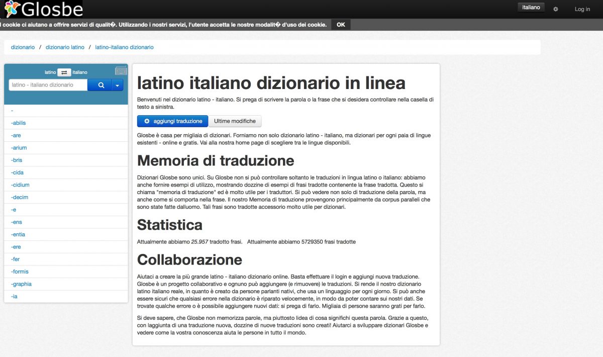 Dizionario latino: servizi web e risorse online - Tecnocino