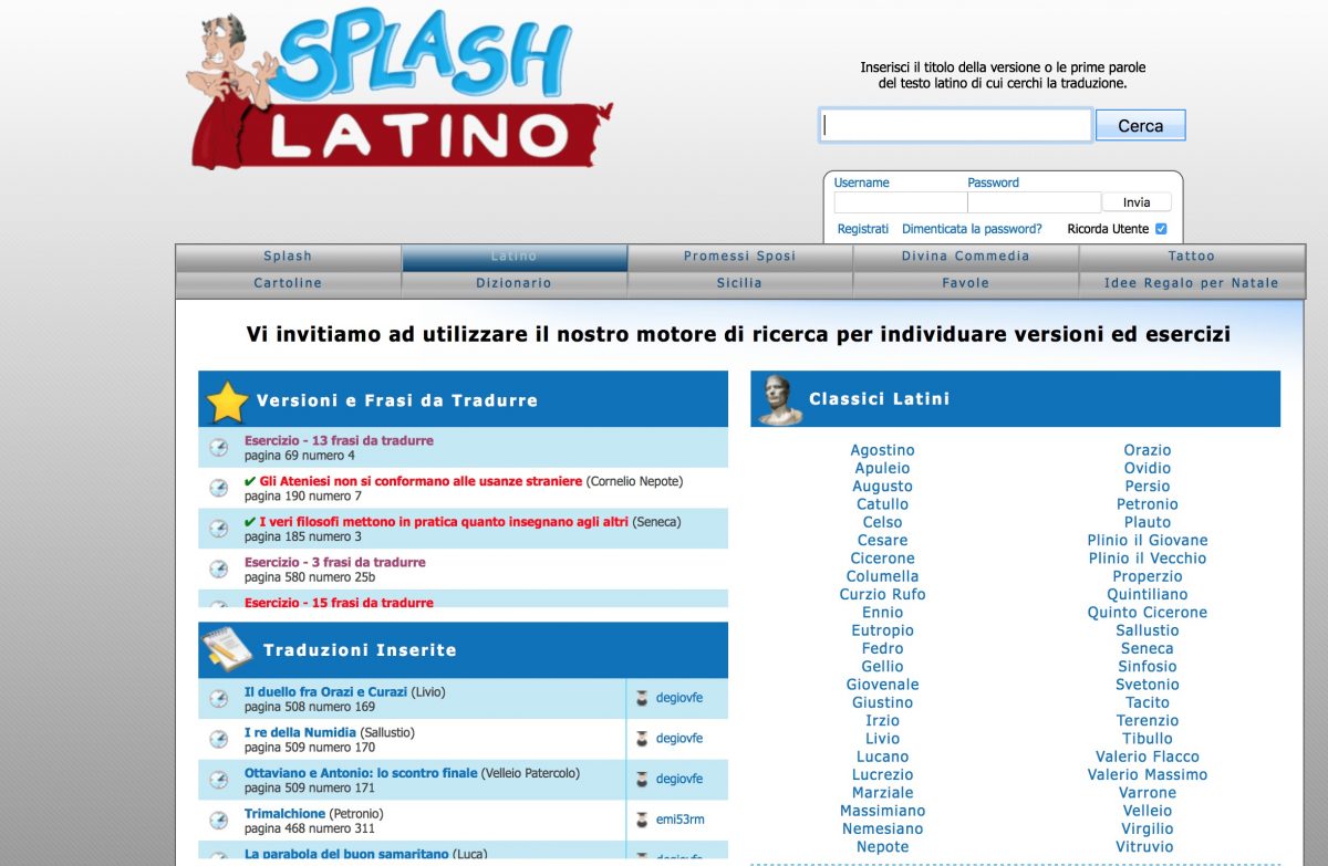 Versioni Di Latino Con Traduzione Dizionario latino: servizi web e risorse online - Tecnocino