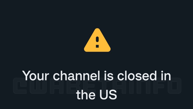 Gli avvisi dei blocchi ai canali su WhatsApp